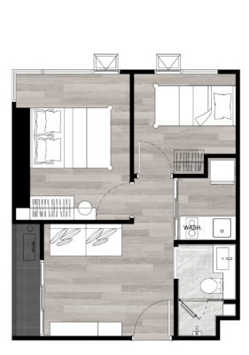 1 Bedroom plus 34 sq.m