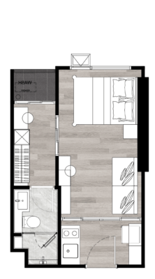 1 Bedroom_ smart closet_25 sq.m
